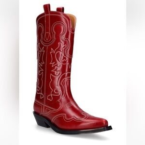 NWT Ganni Cowboy boot size 7